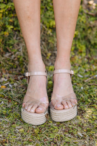 From The Start Taupe Brown Heels