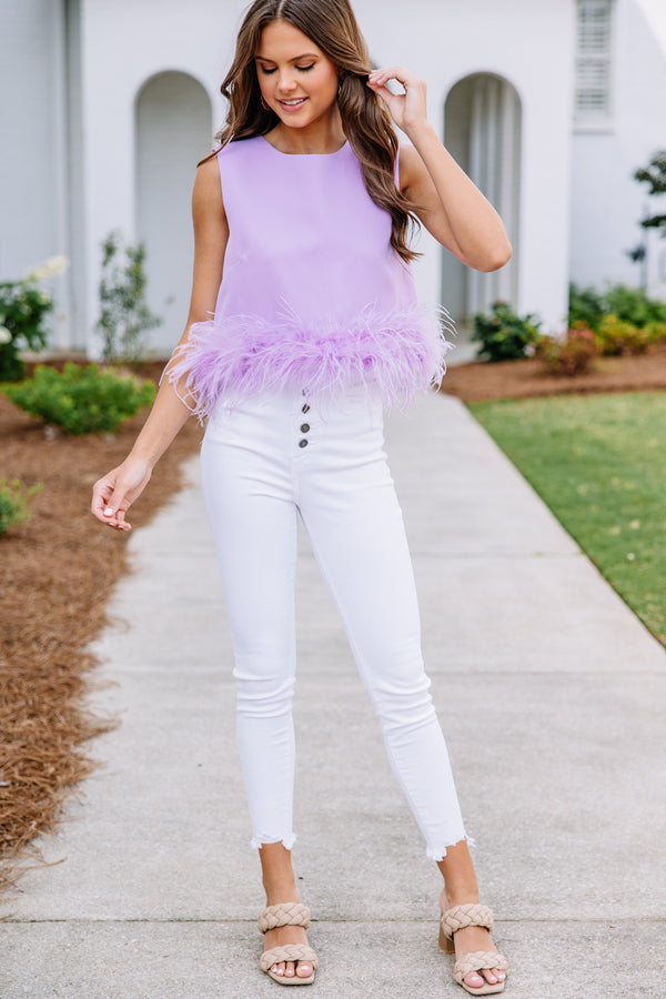 chic feather blouse