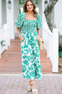 Lots To Love Green Floral Jumpsuit