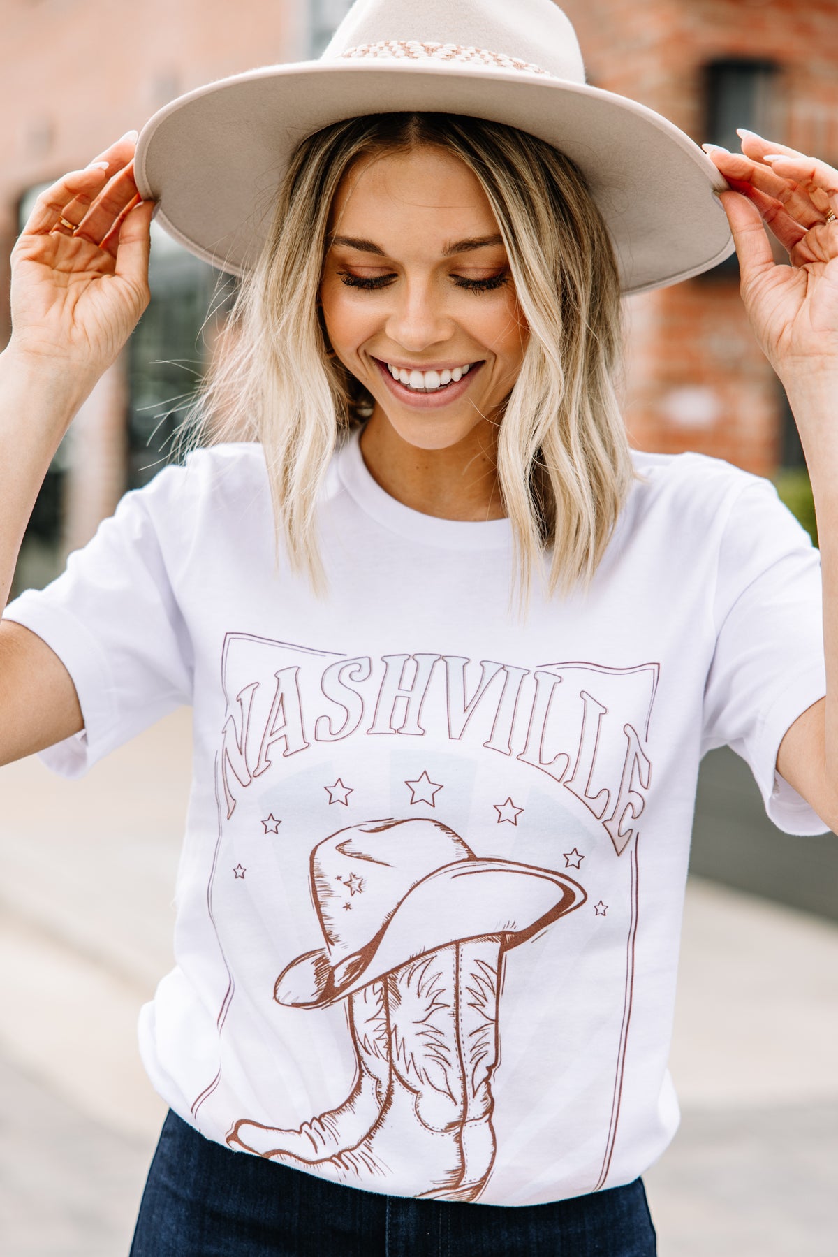 White Graphic Tee
 Nashville White Graphic Tee – Shop the Mint