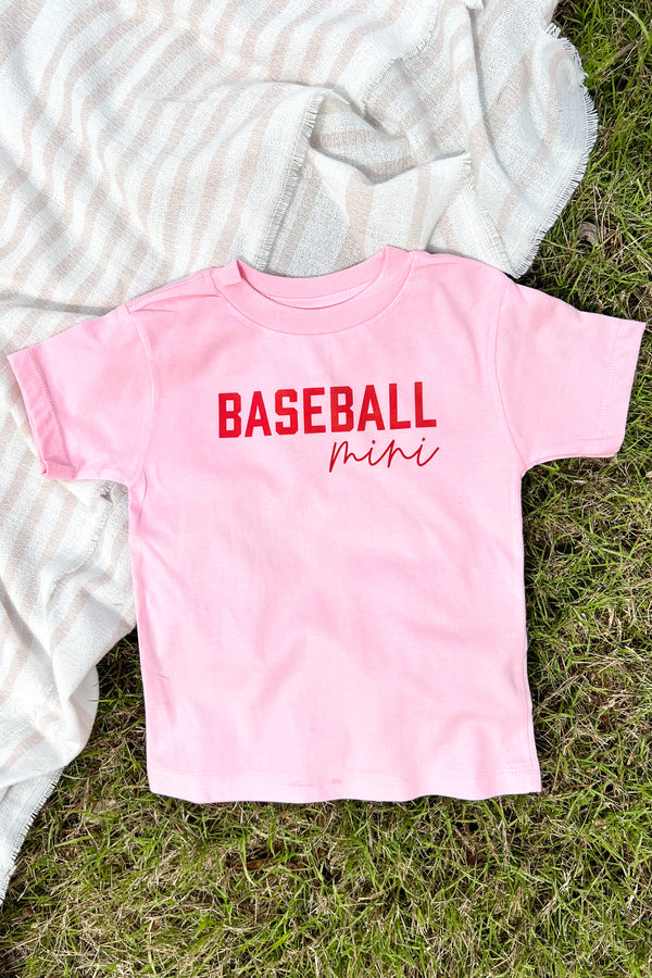Baseball Mini Pink Toddler Graphic Tee