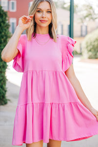 cute pink women's dress