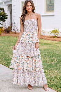 floral feminine maxi dress