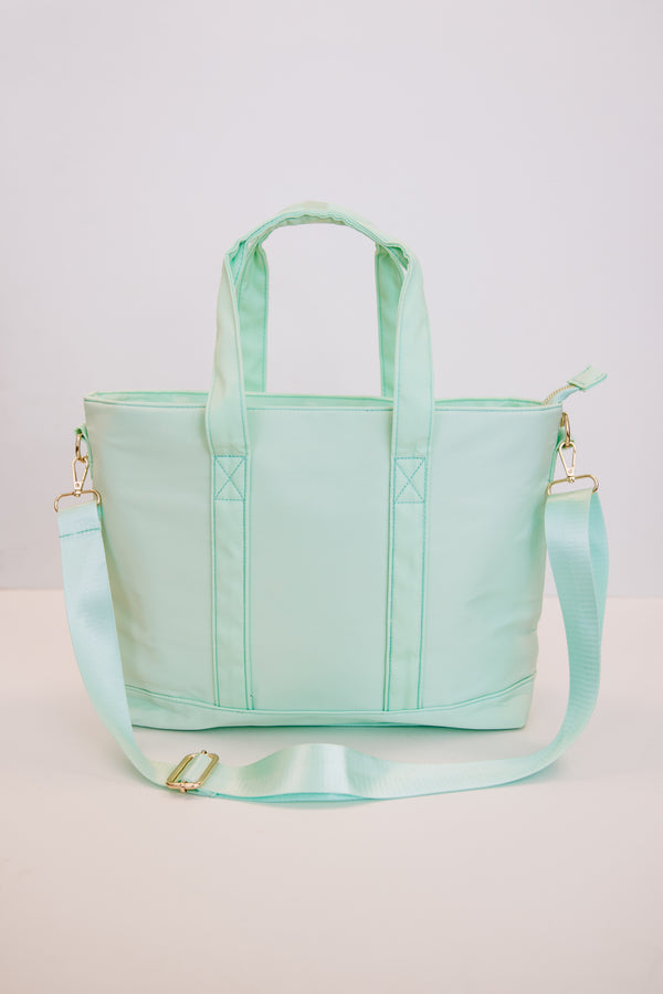 All You Need Baby Pink Varsity Tote – Shop the Mint