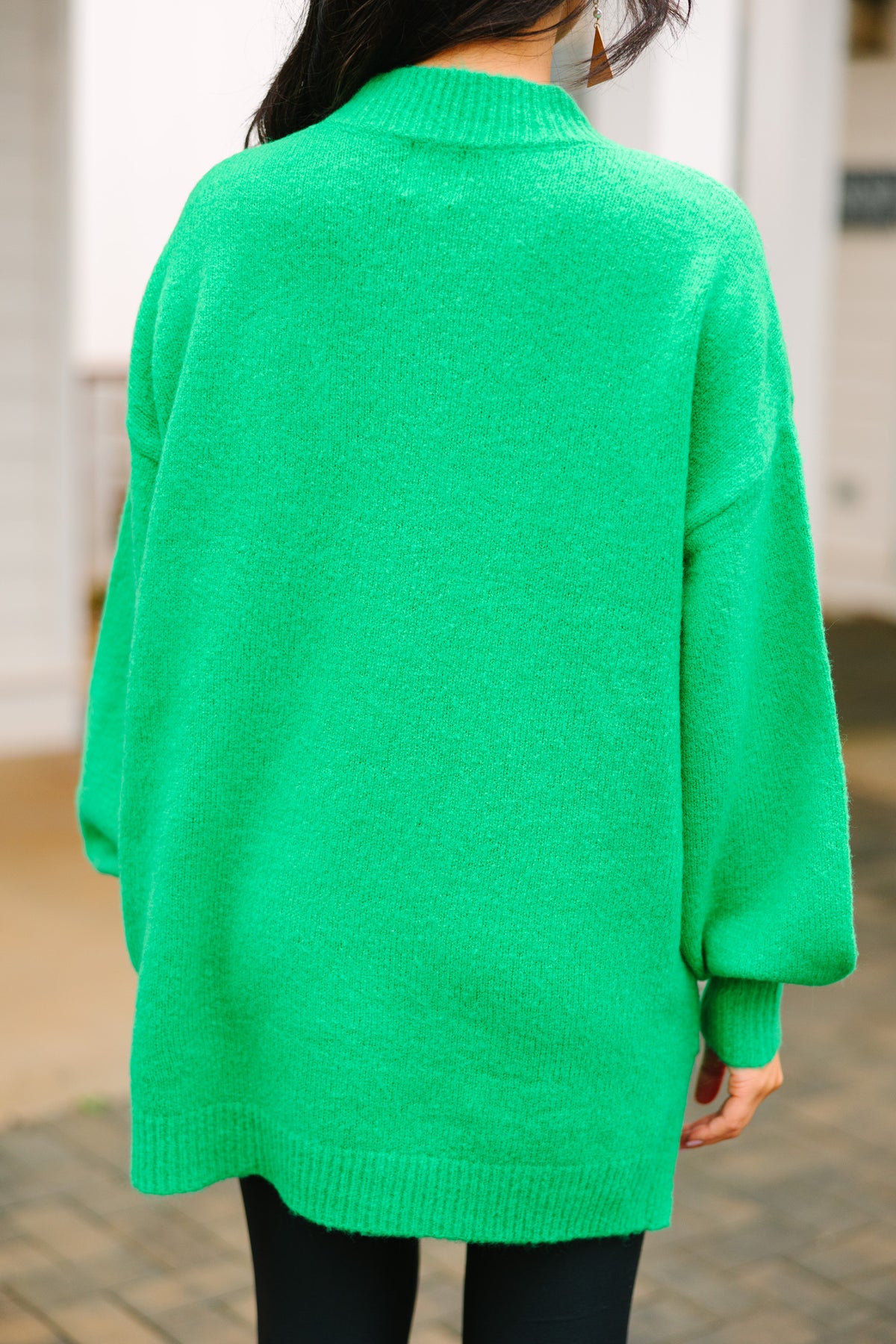 As It Happens Kelly Green Bubble Sleeve Sweater Shop the Mint