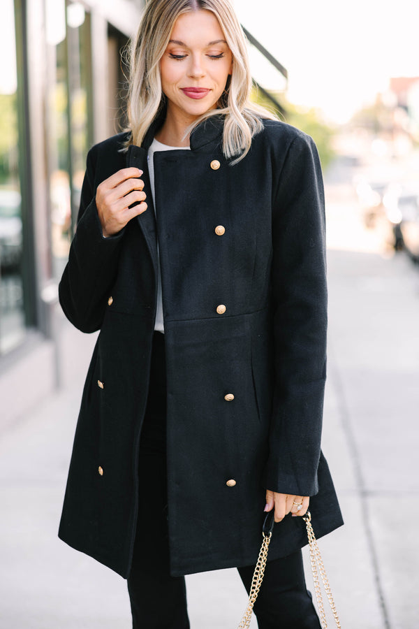 chic black coat for women
