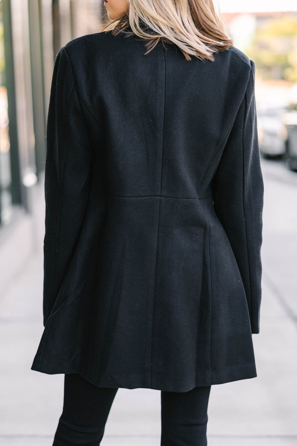 chic black coat for women
