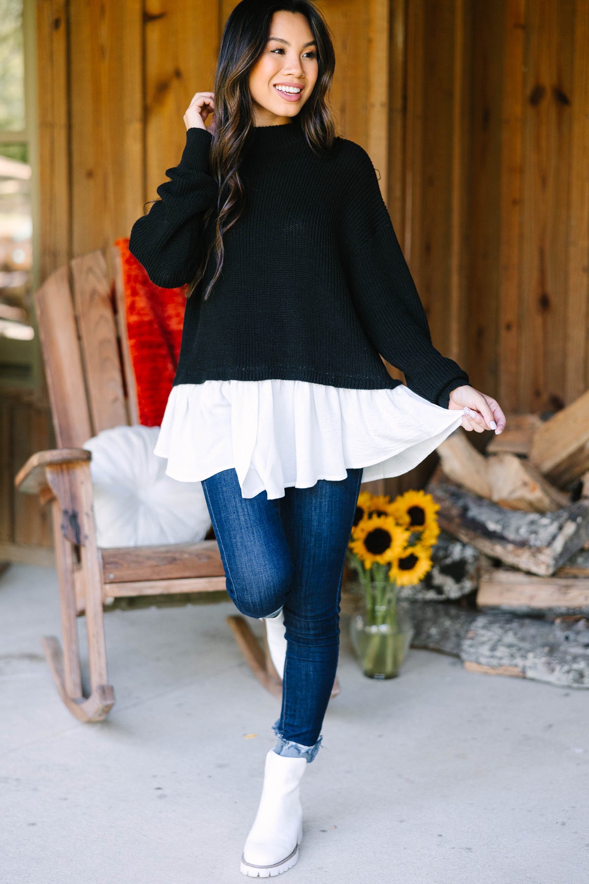 Focus On You Black Layered Sweater – Shop the Mint