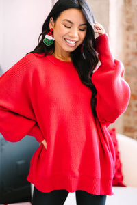 Give You Joy Red Dolman Sweater – Shop the Mint