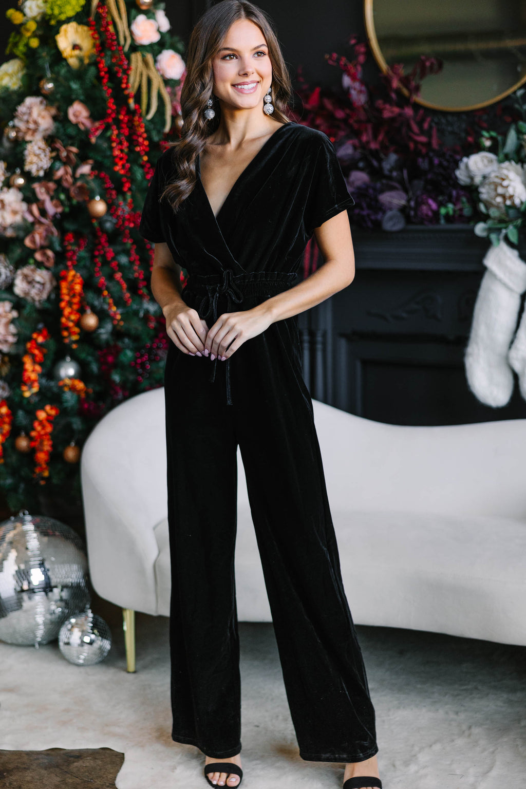 Holiday Vixen Black Velvet Jumpsuit – Shop the Mint