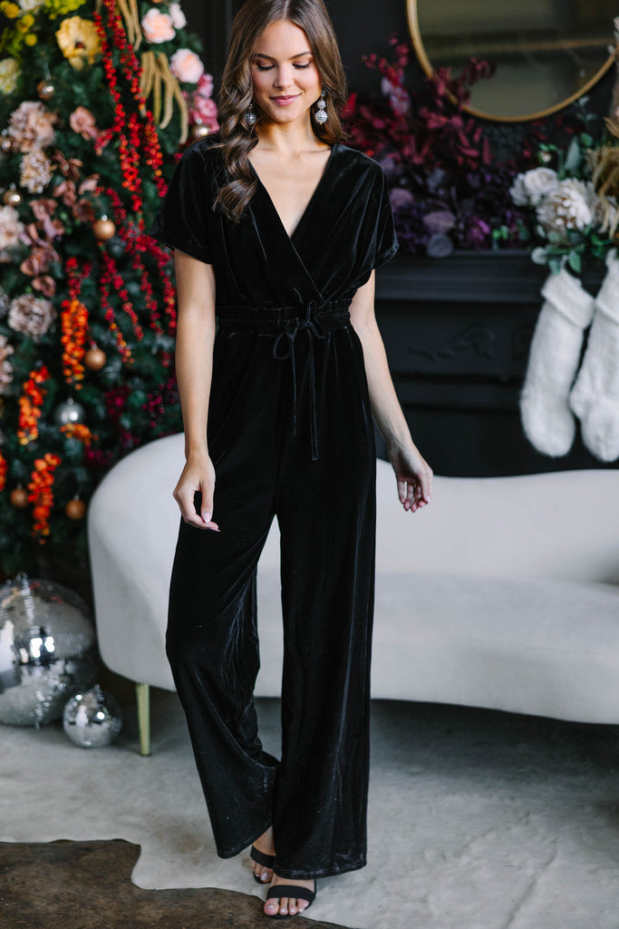 Holiday Vixen Black Velvet Jumpsuit – Shop the Mint
