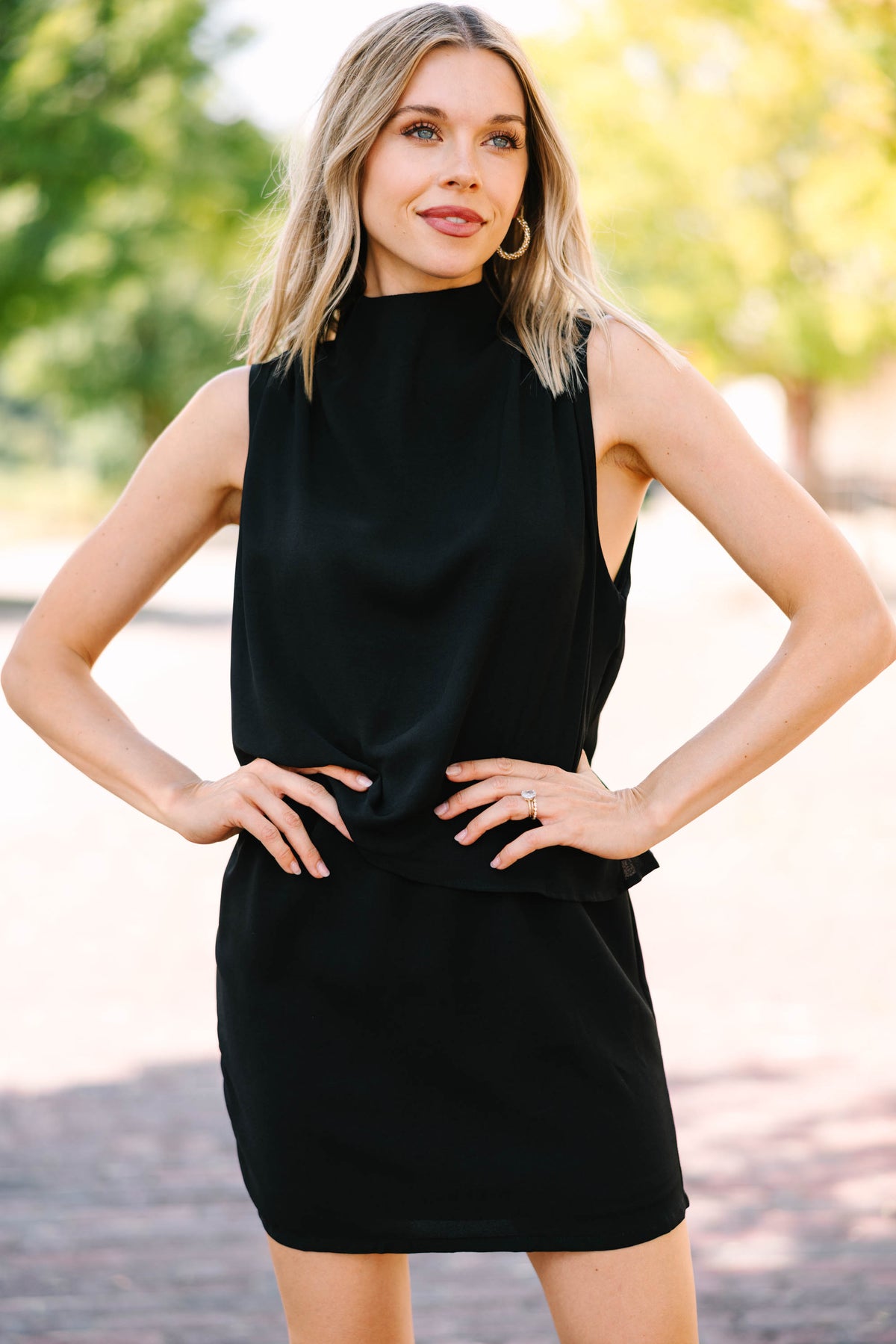 Offer The World Black Draped Dress, Large - The Mint Julep Boutique