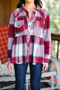 Make Your Own Choices Red Plaid Top