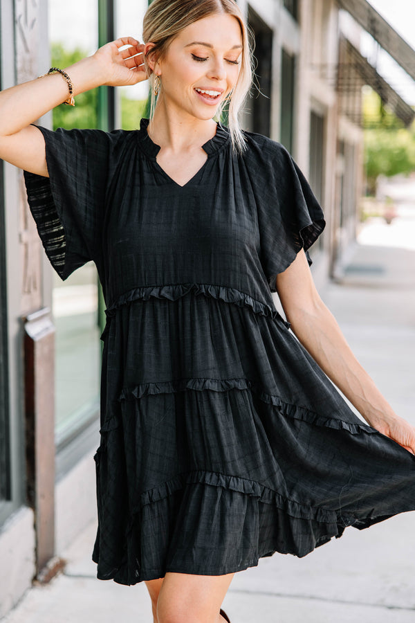 flowy black dress