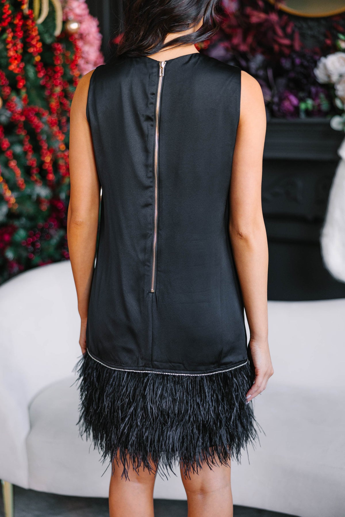 All The Drama I Need Black Feather Shift Dress Shop the Mint All The Drama I Need Black Feather Shift Dress Shop the Mint