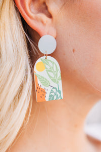 Off To Paradise Green Tropical Earrings