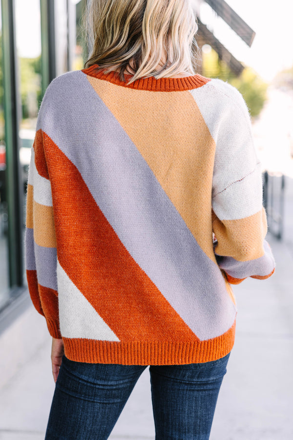 trendy colorblock sweater