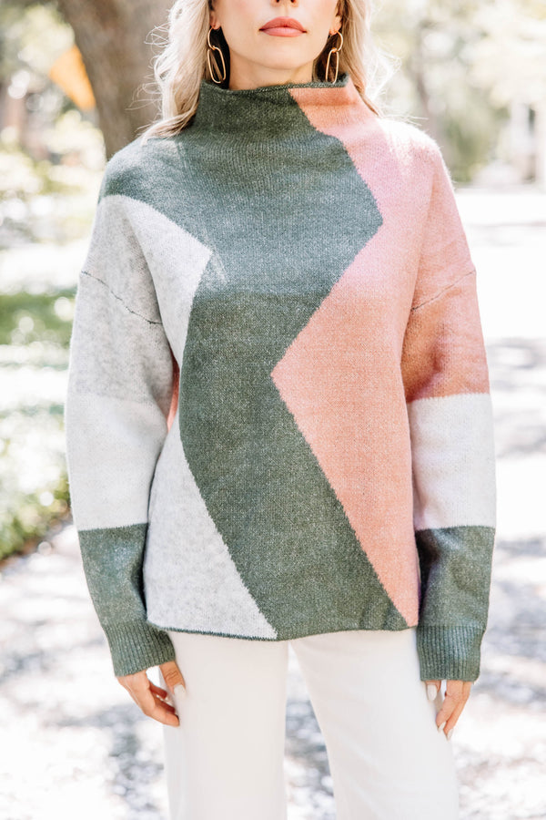 colorblock cozy sweater