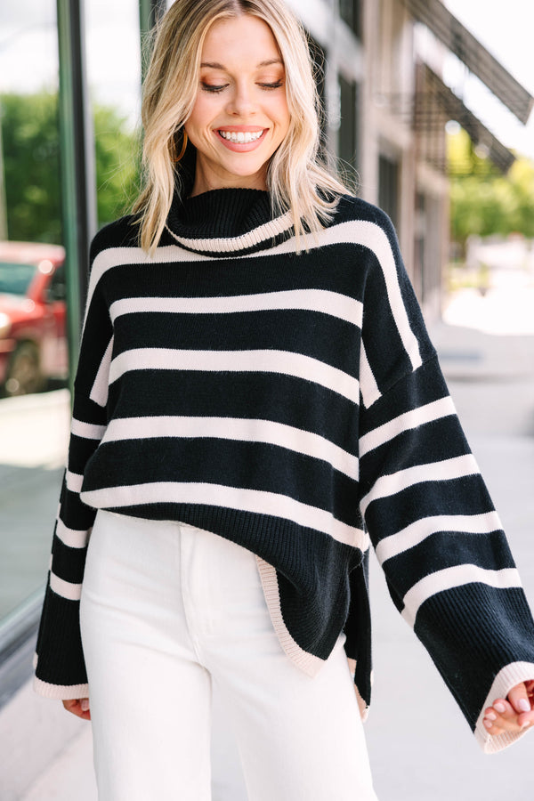 black striped sweater