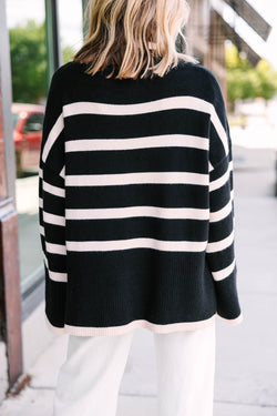 Listen To Me Black Striped Sweater – Shop the Mint