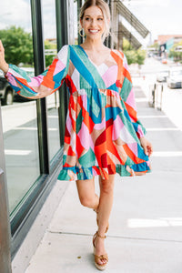 colorful abstract dress 