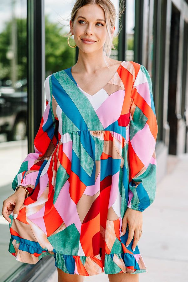 colorful abstract dress 