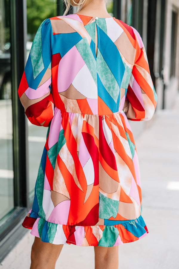 colorful abstract dress 