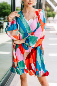 colorful abstract dress 