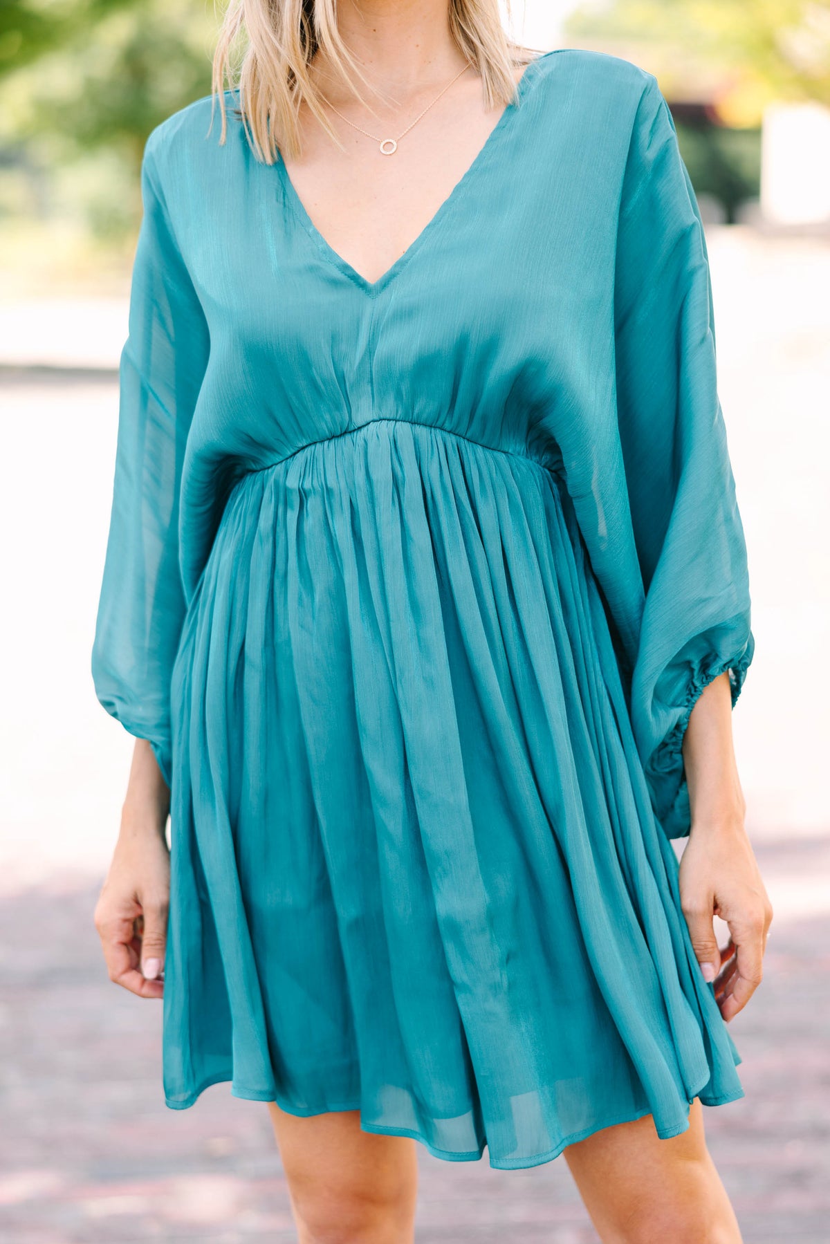 Make Your Day Emerald Green Babydoll Dress Shop the Mint