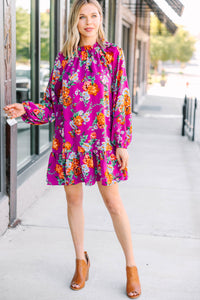 vibrant floral fall dress