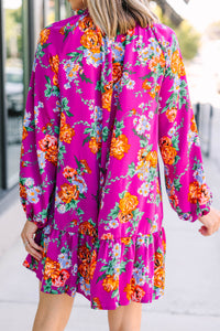 vibrant floral fall dress