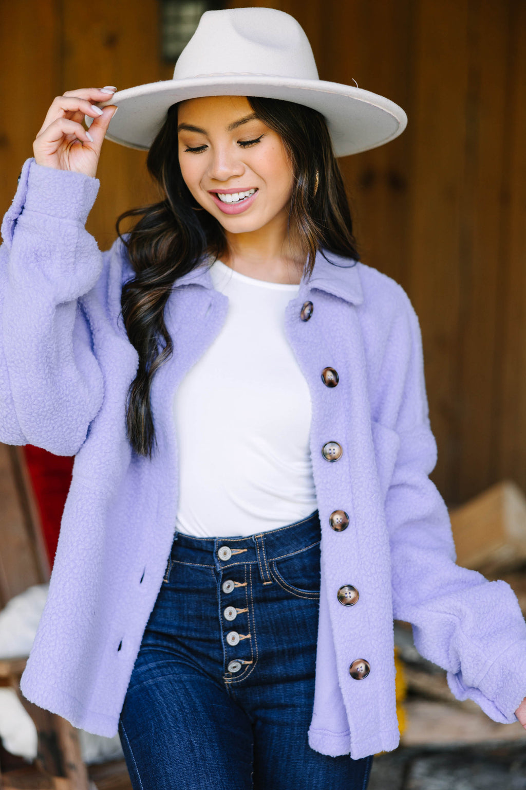 Lilac hot sale sherpa jacket