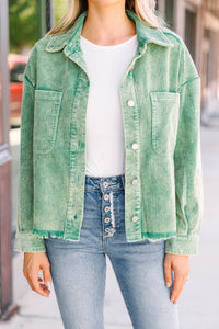 Better Than Ever Green Corduroy Jacket
