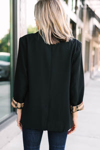 classic black blazer for women