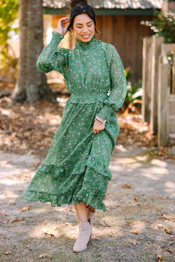 cute floral midi dress