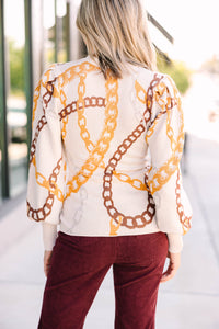 Chained To The Rhythm Ivory White Sweater