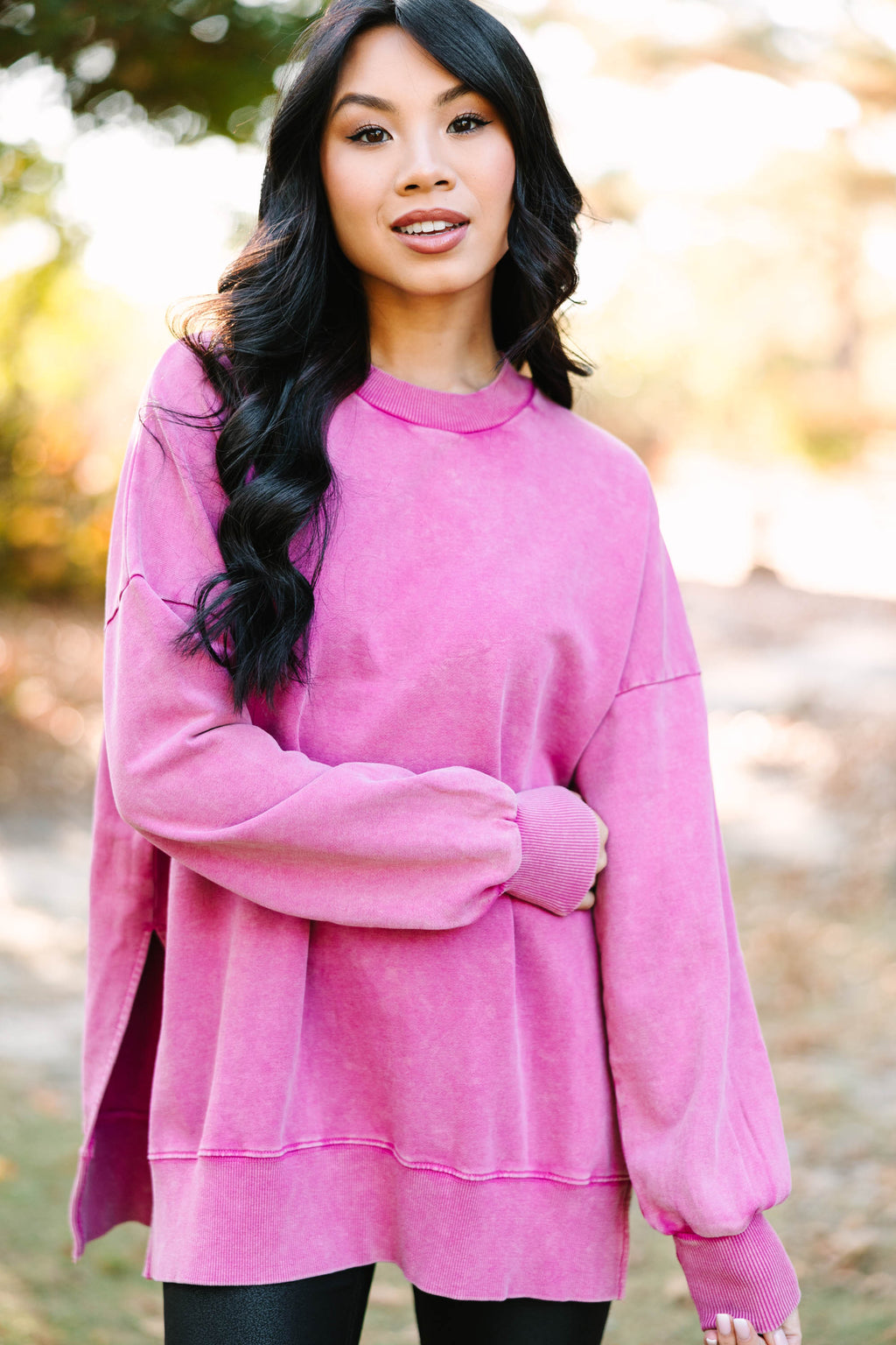 Purple the Shop – Slouchy The Magenta Mint Pullover