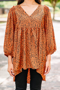 bold spotted tunic top