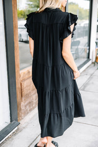 classy ruffled midi dress