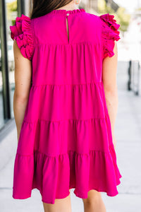 vibrant pleated women's dress