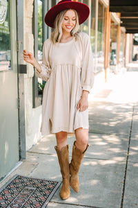 casual terry babydoll dress