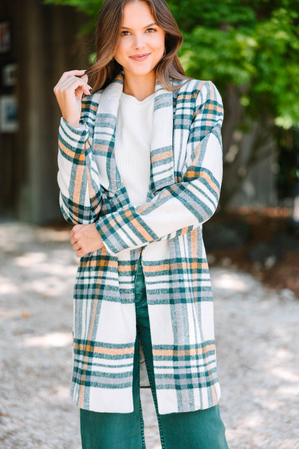 trendy fall plaid coat