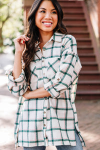 women's plaid button down 