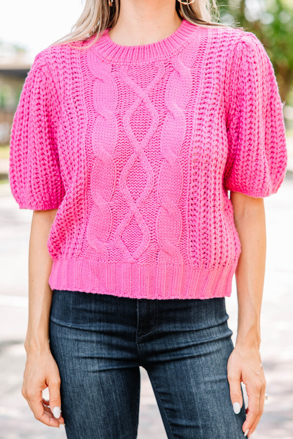 feminine pink sweater