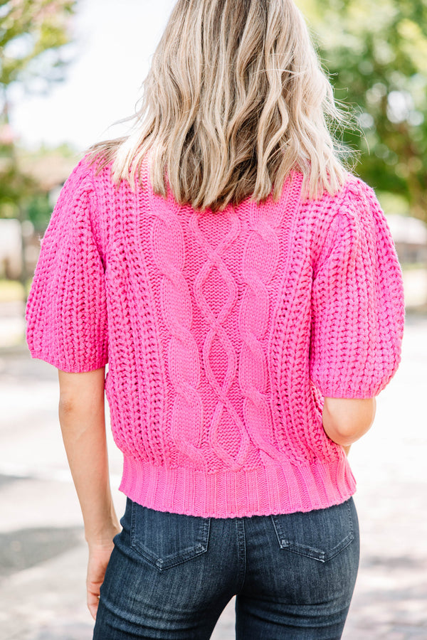 feminine pink sweater