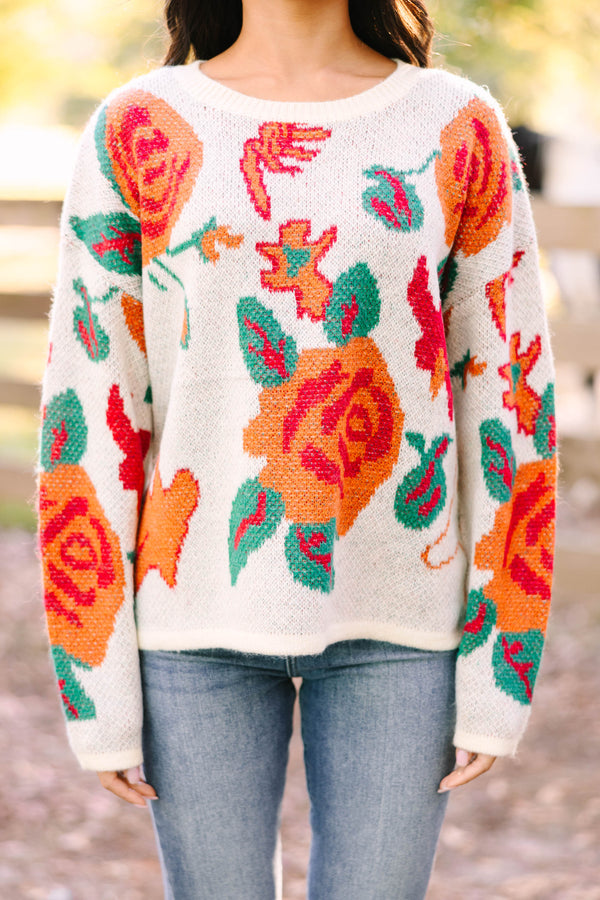 colorful floral sweater