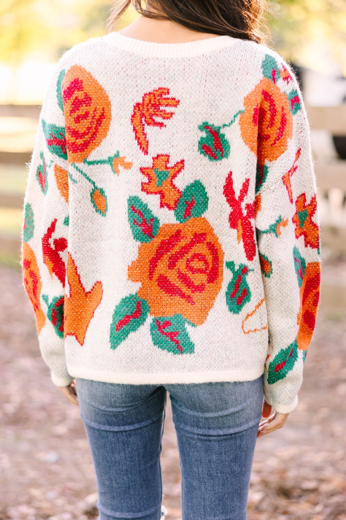 Feeling Fun Cream White Floral Sweater – Shop the Mint