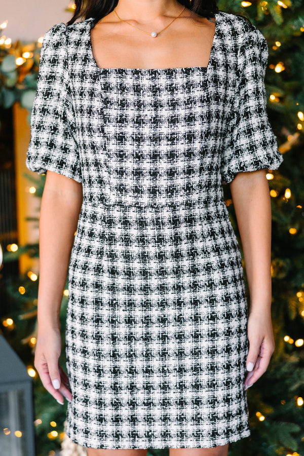 Holiday Classic Black Tweed Dress – Shop the Mint
