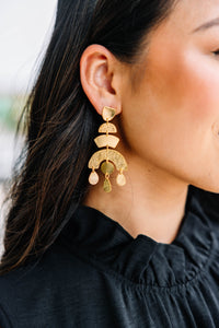 Looking At You Gold Chandelier Earrings