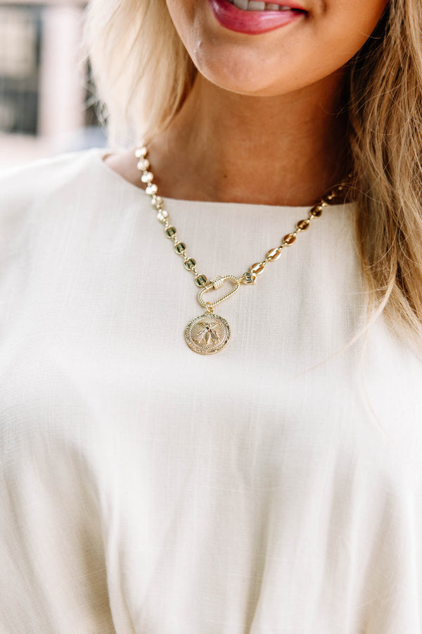 Never Out Of Reach Gold Bee Necklace